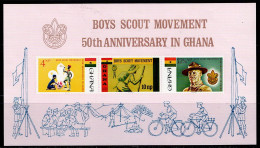 GHA-02- GHANA- 1967 - MNH - SC#: 310a - SCOUTS- 50TH ANNIV. SCOUT MOVEMENT IN GHANA - Ghana (1957-...)