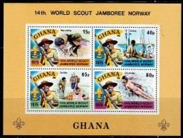 GHA-05- GHANA- 1975 - MNH - SC#: 582 - SCOUTS- 14TH WORLD SCOUT JAMBOREE - Ghana (1957-...)