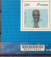 SI 19 Brazil Institutional Stamp Gilberto Gil Music 2024 Bar Code - Sellos Personalizados