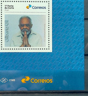 SI 19 Brazil Institutional Stamp Gilberto Gil Music 2024 Vignette Correios - Sellos Personalizados