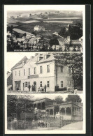 AK Grün B. Asch, Gasthaus Zum Blauen Engel, Kaffeegarten, Teilansicht Der Ortschaft  - Czech Republic