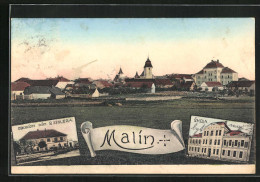AK Malin, Panorama, Obchodni Dum B. Eislera, Skola  - Czech Republic