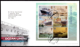 2004 Ocean Liners Souvenir Sheet First Day Cover. - 2001-2010 Decimal Issues