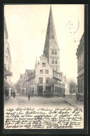 AK Lübeck, Strassengabelung An Der Aegidienkirche  - Lübeck