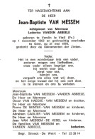 Jean Baptiste Van Messem (1903-1978) - Devotieprenten