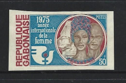 Gabon 1975 International Woman's Year Single Imperforate / Non Dentele MNH , Gum Faults - Gabon (1960-...)