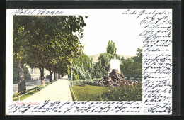 AK Baden-Baden, Park Mit Sprudelbrunnen  - Baden-Baden