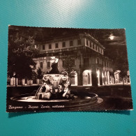 Cartolina Bergamo - Piazza Dante - Notturno. Viaggiata 1954 - Bergamo