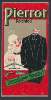 Vertreterkarte Pierrot Patented, Sensational Novelty  - Non Classés