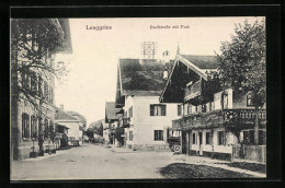 AK Lenggries, Dorfstrasse Mit Post  - Lenggries