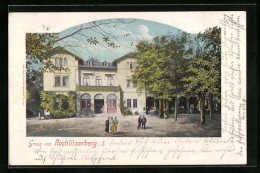 AK Rochlitz, Spaziergänger Vorm Gasthaus Rochlitzerberg  - Rochlitz