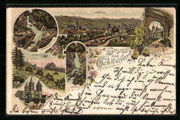 Lithographie Gebweiler, Lauchenfall, L'Église, Vue Générale  - Other & Unclassified