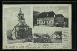 CPA Clair De Lune Krüt, Gasthaus Perring, Châteauberg, L'Église  - Sonstige & Ohne Zuordnung
