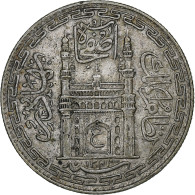 Inde, Mir Usman Ali Khan, Rupee, AH 1341/1923, Hyderabad, Argent, TTB+, KM:53 - India