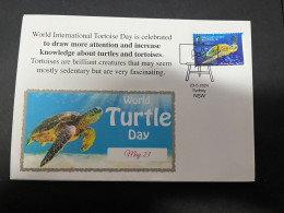 23-5-2024 (6 Z 2) TODAY - 23th Of May Is " World Turtle Day " (with Australia Great Barrier Reef Turtle Stamp) - Maritiem Leven