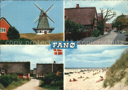 72478950 Fano Nordby Windmuehle Strassenpartie Strand Duenen Fano Insel - Denmark
