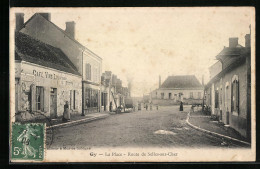 CPA Gy, La Place, Route De Selles-sur-Cher  - Selles Sur Cher