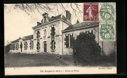 CPA Oucques-la-Joyeuse, Ecole De Filles  - Other & Unclassified