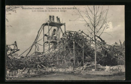 AK Bruxelles, Exposition, L`Incendie 1910, Les Ruines De La Section Belge  - Tentoonstellingen