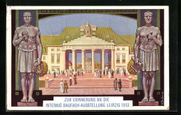 Künstler-AK Leipzig, Internat. Baufach-Ausstellung 1913, Eingang Reitzenhainer Strasse  - Ausstellungen