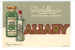 Carte Publicitaire Illustrée Alccol Triple Sec + Prunes Distillerie Liquoriste ALLARY à MUSSIDAN 24 Dordogne - 1900 – 1949