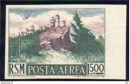 Veduta Lire 500  Varietà Non Dentellato - Unused Stamps