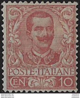 1901 Italia VE III 10c. Carminio Bc MNH Sassone N. 71 - Otros & Sin Clasificación