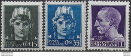 1945 Italia Luogotenenza 3v. Novara MNH Sassone N. 526/28 - Autres & Non Classés