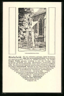 Künstler-AK Bielefeld, Der Leineweberbrunnen  - Bielefeld