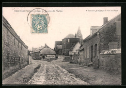 CPA Chery-les-Pouilly, La Rue De L`Eglise  - Other & Unclassified