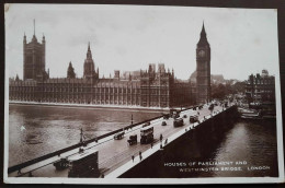 POSTCARD - LONDON - Houses Of Parliament And Westminster Bridge - Circulado - Houses Of Parliament