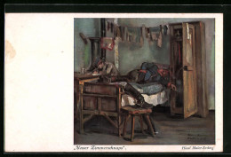 Künstler-AK Soldat Betrunken Im Bett, Zimmerschnaps Im 1. Weltkrieg  - War 1914-18