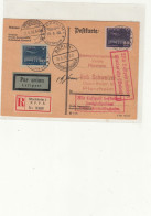 Sweden / Airmail / 1930 Flights / Germany / Registered Postcards - Autres & Non Classés