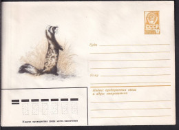 Russia Postal Stationary S0308 Wildlife, Weasel - Other & Unclassified