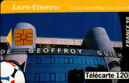 TELECARTE 120...FRANCE 98...STADIUM  ..ST-ETIENNE  GEOFFROY GUICHARD.. - Sport