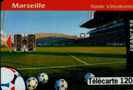 TELECARTE 120...FRANCE 98...  ..MARSEILLE....STADE VELODROME..... - Deportes