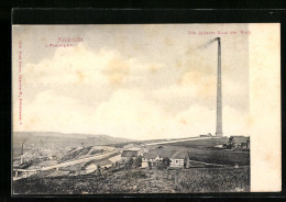 AK Halsbrücke B. Freiberg I. S, Ortspartie Und Die Grösste Esse Der Welt  - Freiberg (Sachsen)