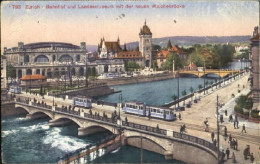 10567023 Zuerich Zuerich Bahnhof Museum Bruecke X 1920 Zuerich - Autres & Non Classés