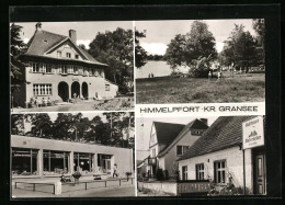 AK Himmelpfort, FDGB-Erholungsheim Werner Schaumann, Konsum-Kaufhalle, Gasthaus Klosterkeller  - Autres & Non Classés