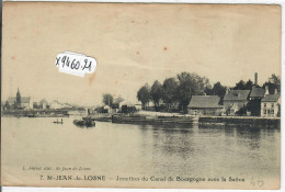 SAINT-JEAN-DE-LOSNE- JONCTION DU CANAL DE BOURGOGNE AVEC LA SAONE- LES PENICHES - Other & Unclassified