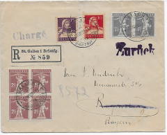 Einschreiben St. Gallen 1 Briefaufgabe, 1920 Nach Regensburg Und Zurück - Other & Unclassified