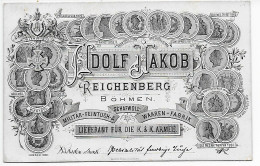 Postkarte Schafwoll Waren Fabrik, Reichenberg Böhmen, 1892 Nach Oldenburg - Briefe U. Dokumente