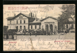 AK Bitterfeld, Passanten Am Bahnhof Mit Anlagen  - Bitterfeld