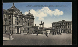 AK Belgrade, Directon Des Fonds, Monument Du Prince Michel Et Theatre  - Servië