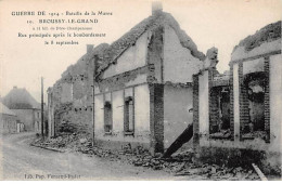 Guerre De 1914 - BROUSSY LE GRAND - Rue Principale Après Le Bombardement - Très Bon état - Andere & Zonder Classificatie