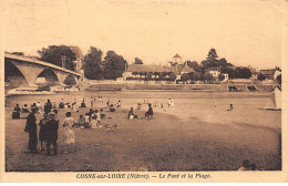 COSNE SUR LOIRE - Le Pont Et La Plage - état - Cosne Cours Sur Loire