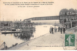 Constructions Et Lancement Sur La Marne Par Les Sapeurs Du 5e Génie De Versailles Reliant ARMENTIERES - Très Bon état - Armentieres