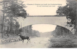 Chasse à Courre En Forêt De FONTAINEBLEAU - Le Cerf Traversant Une Route - Très Bon état - Fontainebleau
