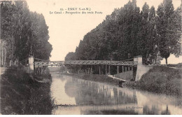 ESBLY - Le Canal - Perspective Des Trois Ponts - Très Bon état - Esbly