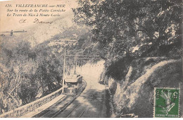 VILLEFRANCHE SUR MER - Sur La Route De La Petite Corniche - Le Tram De Nice à Monte Carlo - Très Bon état - Villefranche-sur-Mer